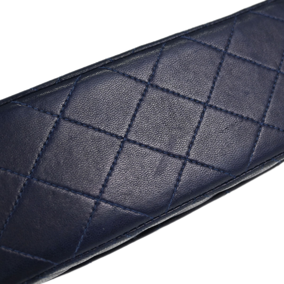 Chanel Navy Lambskin Mini Classic Square Flap Shoulder Bag 17