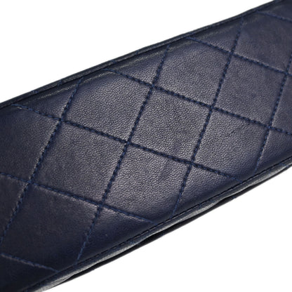 Chanel Navy Lambskin Mini Classic Square Flap Shoulder Bag 17