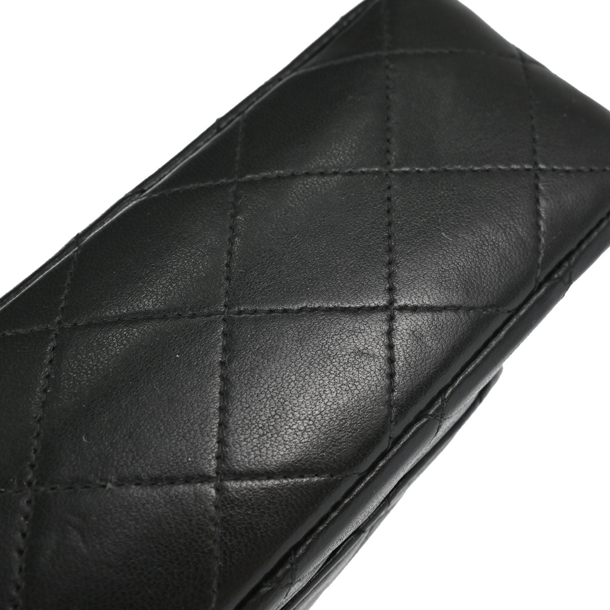 Chanel 1991-1994 Black Lambskin Small Double Flap Shoulder Bag