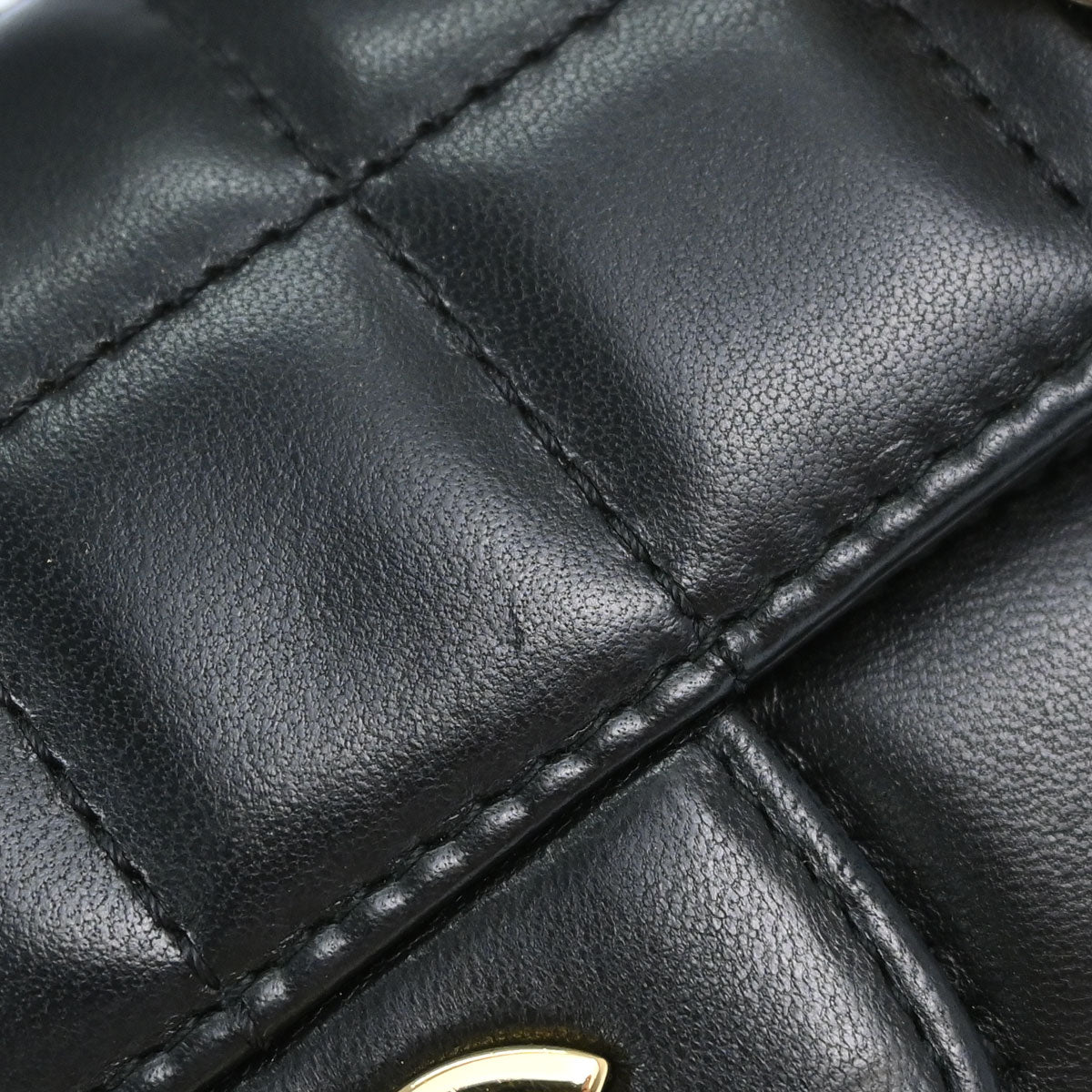 Chanel 2003-2004 Black Lambskin Choco Bar East West Shoulder Bag