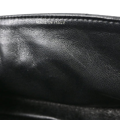 Chanel 2003-2004 Black Lambskin Choco Bar East West Shoulder Bag