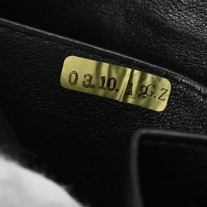 Chanel 2003-2004 Black Lambskin Choco Bar East West Shoulder Bag