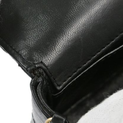 Chanel 2003-2004 Black Lambskin Choco Bar East West Shoulder Bag