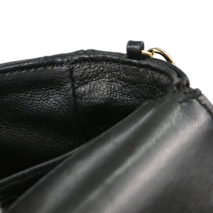 Chanel 2003-2004 Black Lambskin Choco Bar East West Shoulder Bag