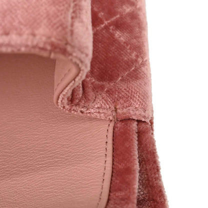 Chanel Pink Velvet 2.55 Medium Classic Double Flap Shoulder Bag