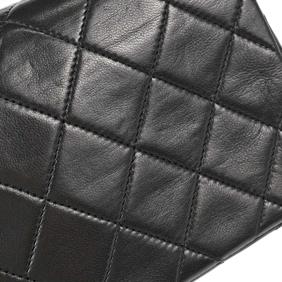 Chanel 1989-1991 Black Lambskin Turnlock Mini Full Flap Shoulder Bag