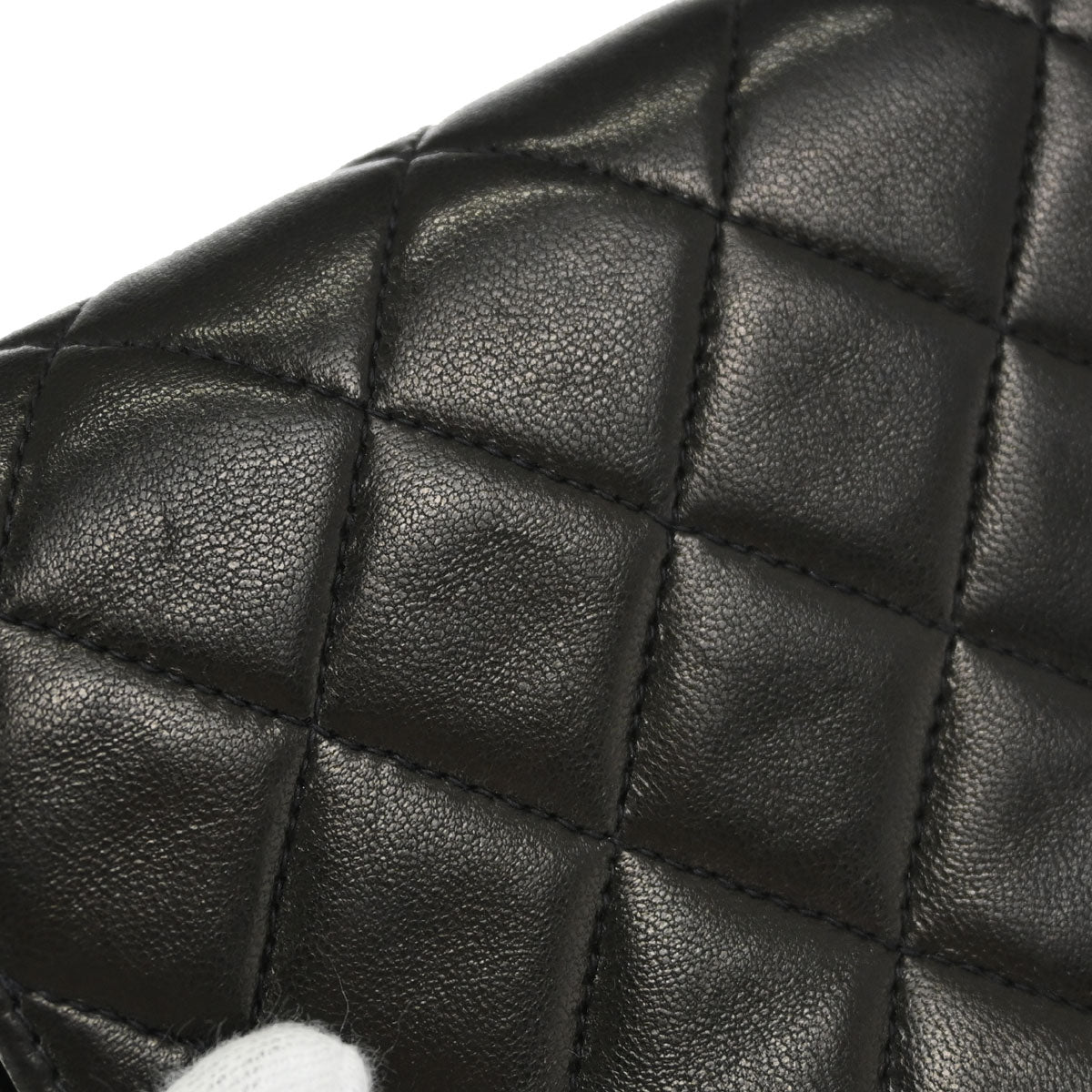 Chanel Black Lambskin Pushlock Mini Full Flap Shoulder Bag