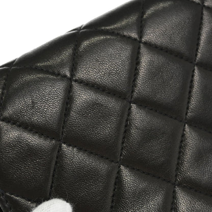 Chanel Black Lambskin Pushlock Mini Full Flap Shoulder Bag