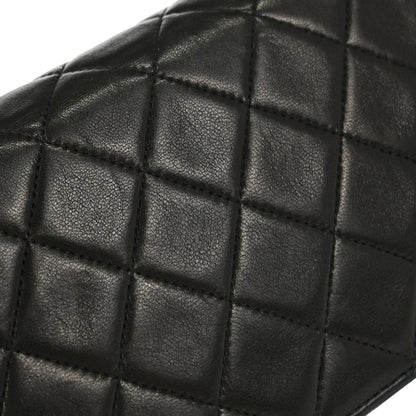Chanel Black Lambskin Pushlock Mini Full Flap Shoulder Bag