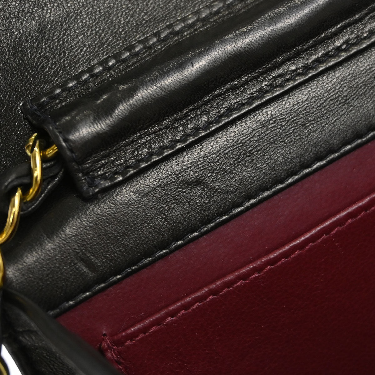 Chanel Black Lambskin Pushlock Mini Full Flap Shoulder Bag