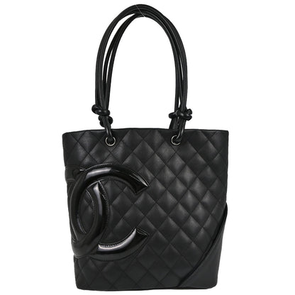 Chanel 2012 Black Calfskin Cambon Ligne Tote Handbag
