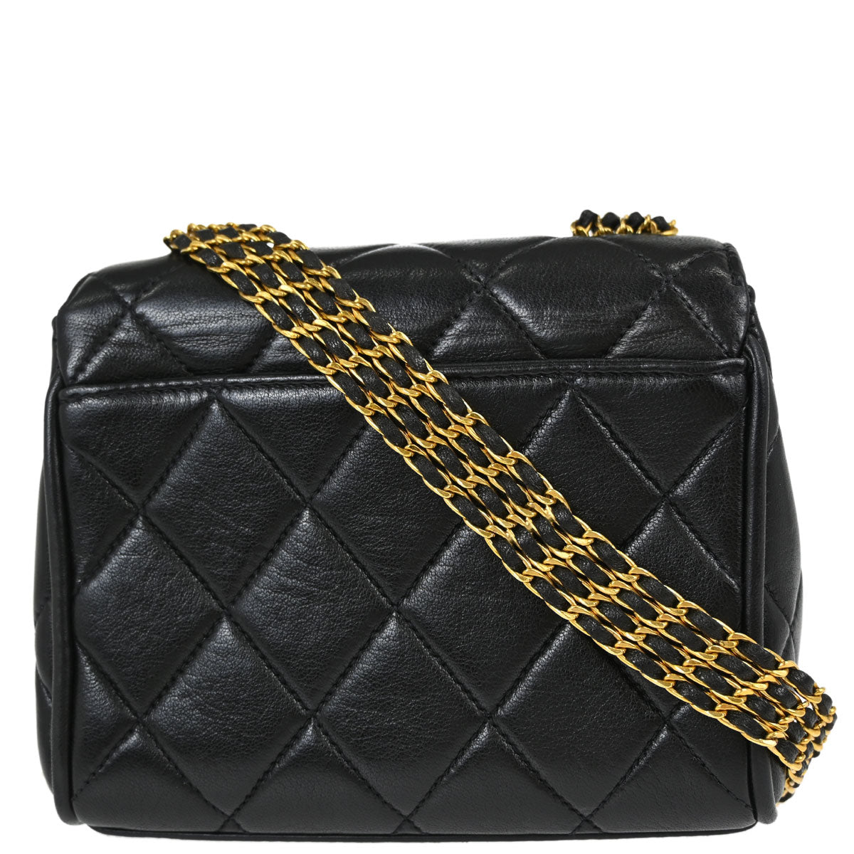 Chanel Black Lambskin Chain Shoulder Bag