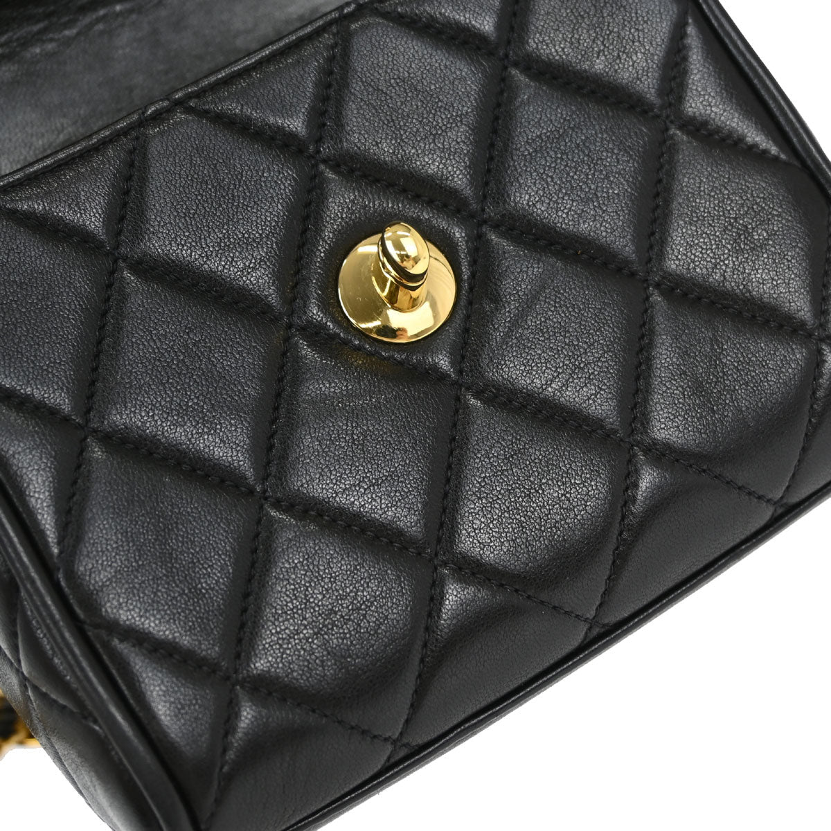 Chanel Black Lambskin Chain Shoulder Bag