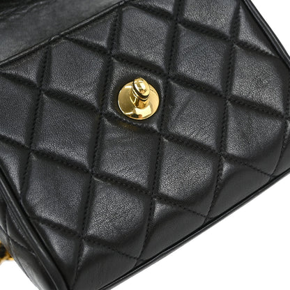 Chanel Black Lambskin Chain Shoulder Bag