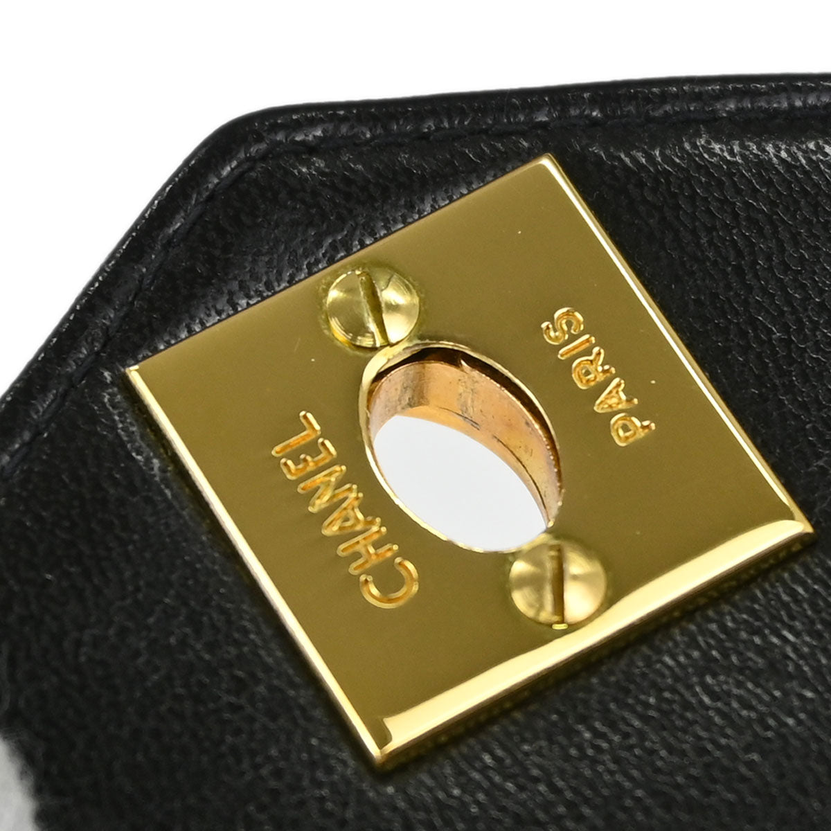 Chanel Black Lambskin Chain Shoulder Bag