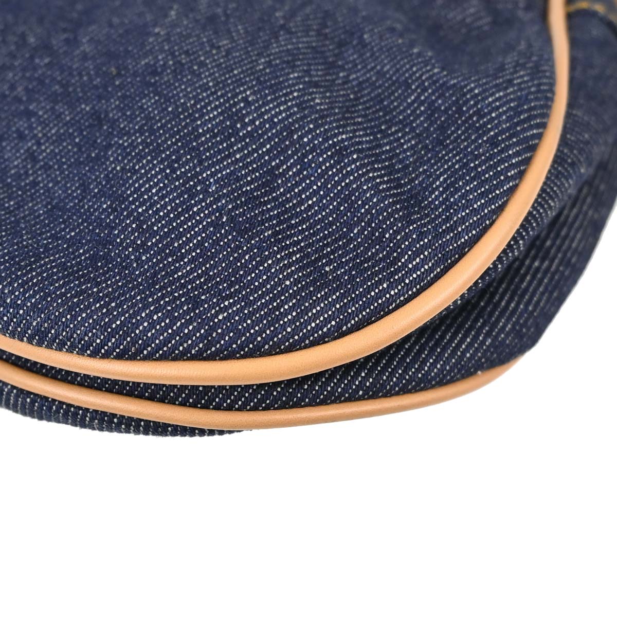 Christian Dior Navy Beige Denim Saddle Handbag