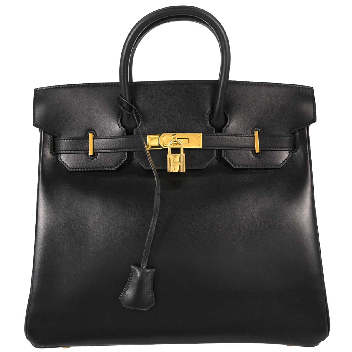 Hermes Black Box Calf HAC Haut a Courroies 32 Handbag