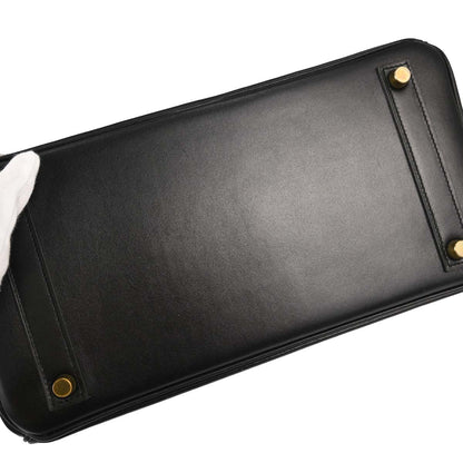 Hermes Black Box Calf HAC Haut a Courroies 32 Handbag