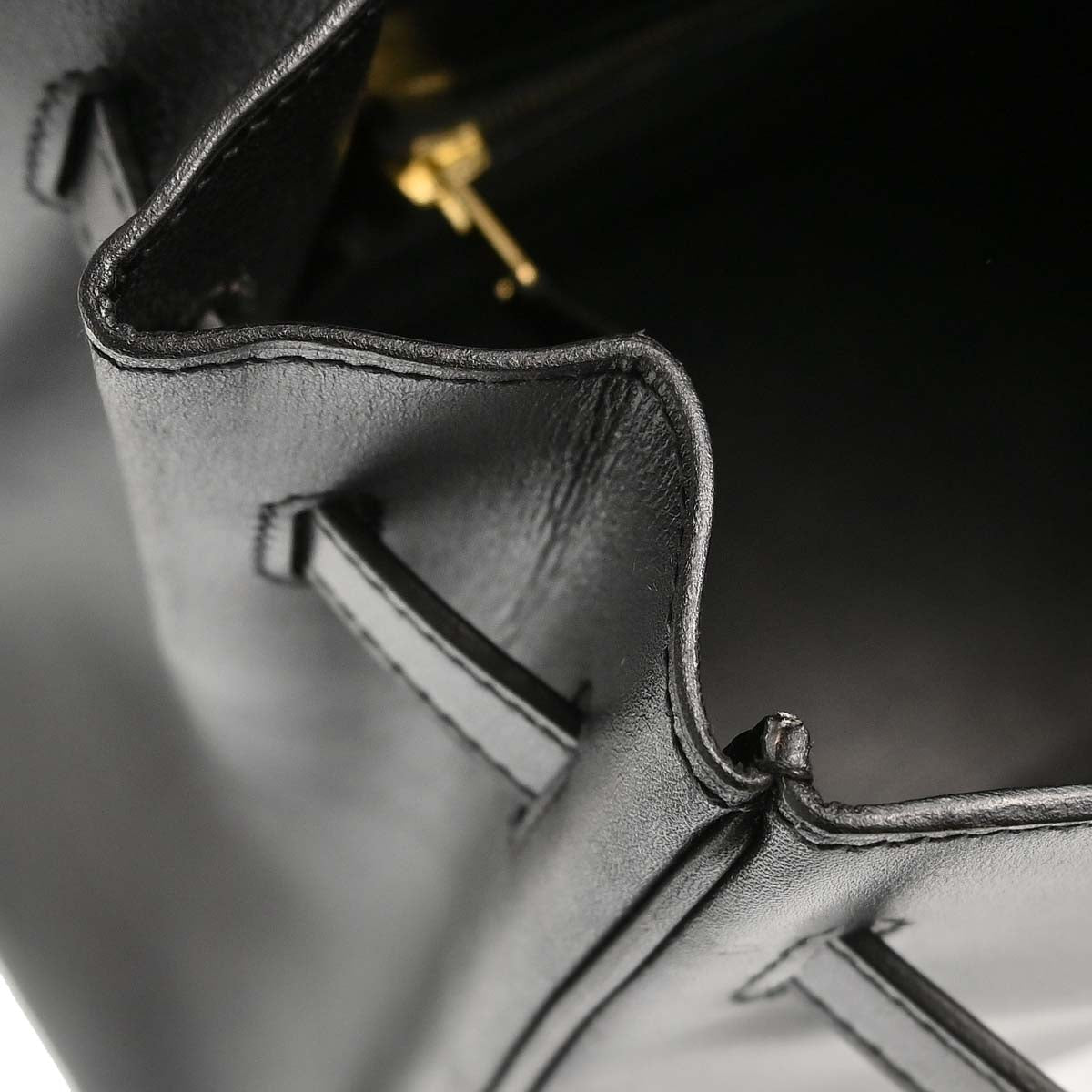 Hermes Black Box Calf HAC Haut a Courroies 32 Handbag