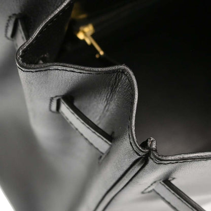 Hermes Black Box Calf HAC Haut a Courroies 32 Handbag