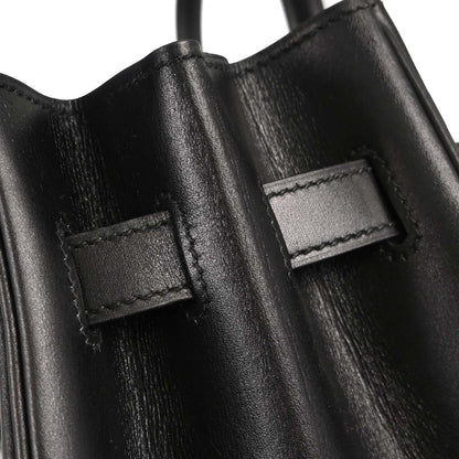 Hermes Black Box Calf HAC Haut a Courroies 32 Handbag