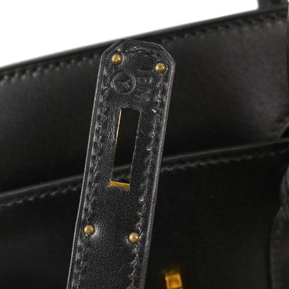 Hermes Black Box Calf HAC Haut a Courroies 32 Handbag