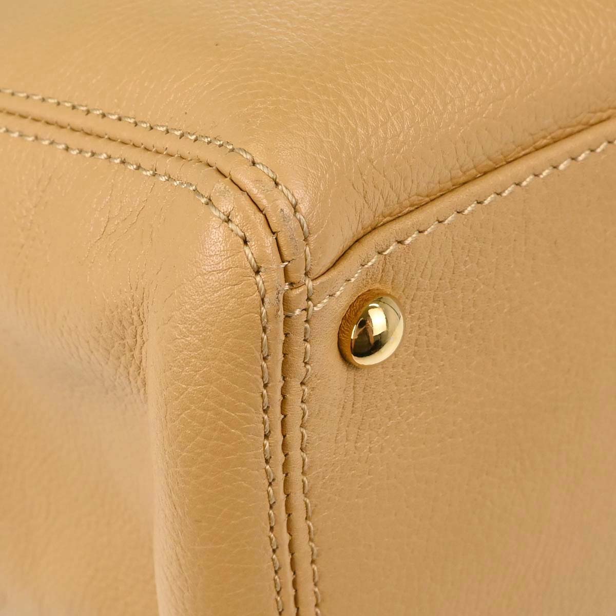 Chanel 2004-2005 Beige Calfskin Executive Cerf 2way Shoulder Tote Bag
