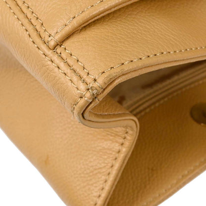 Chanel 2004-2005 Beige Calfskin Executive Cerf 2way Shoulder Tote Bag