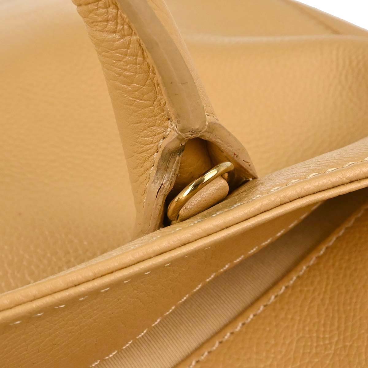 Chanel 2004-2005 Beige Calfskin Executive Cerf 2way Shoulder Tote Bag