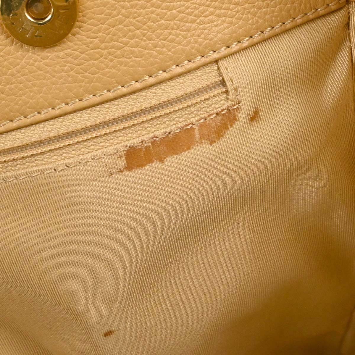 Chanel 2004-2005 Beige Calfskin Executive Cerf 2way Shoulder Tote Bag
