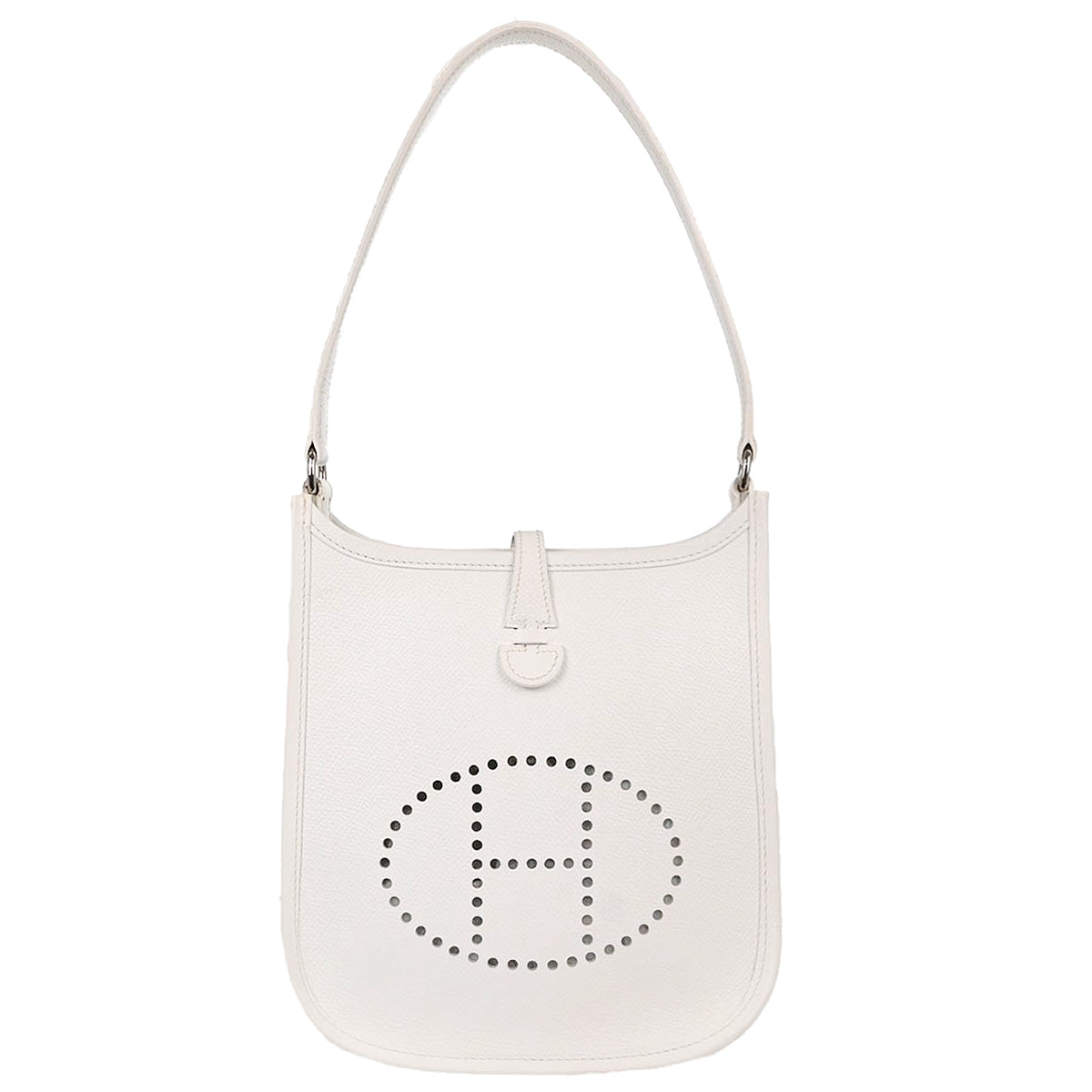 Hermes White Epsom Evelyne TPM Handbag