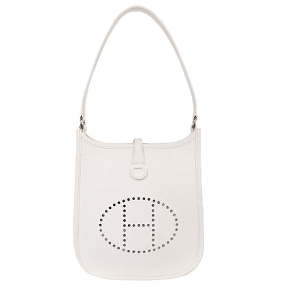 Hermes White Epsom Evelyne TPM Handbag