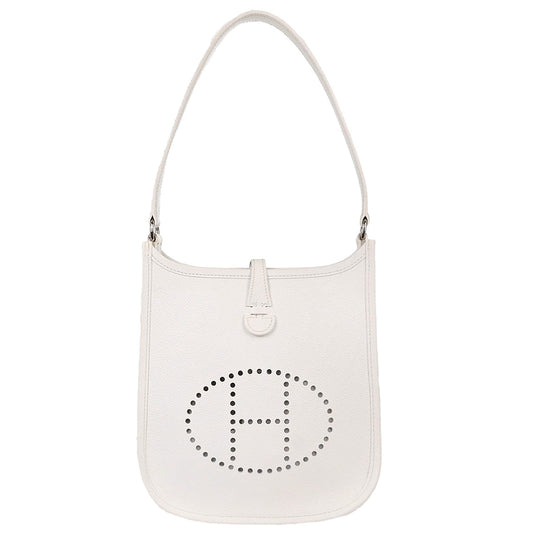 Hermes White Epsom Evelyne TPM Handbag