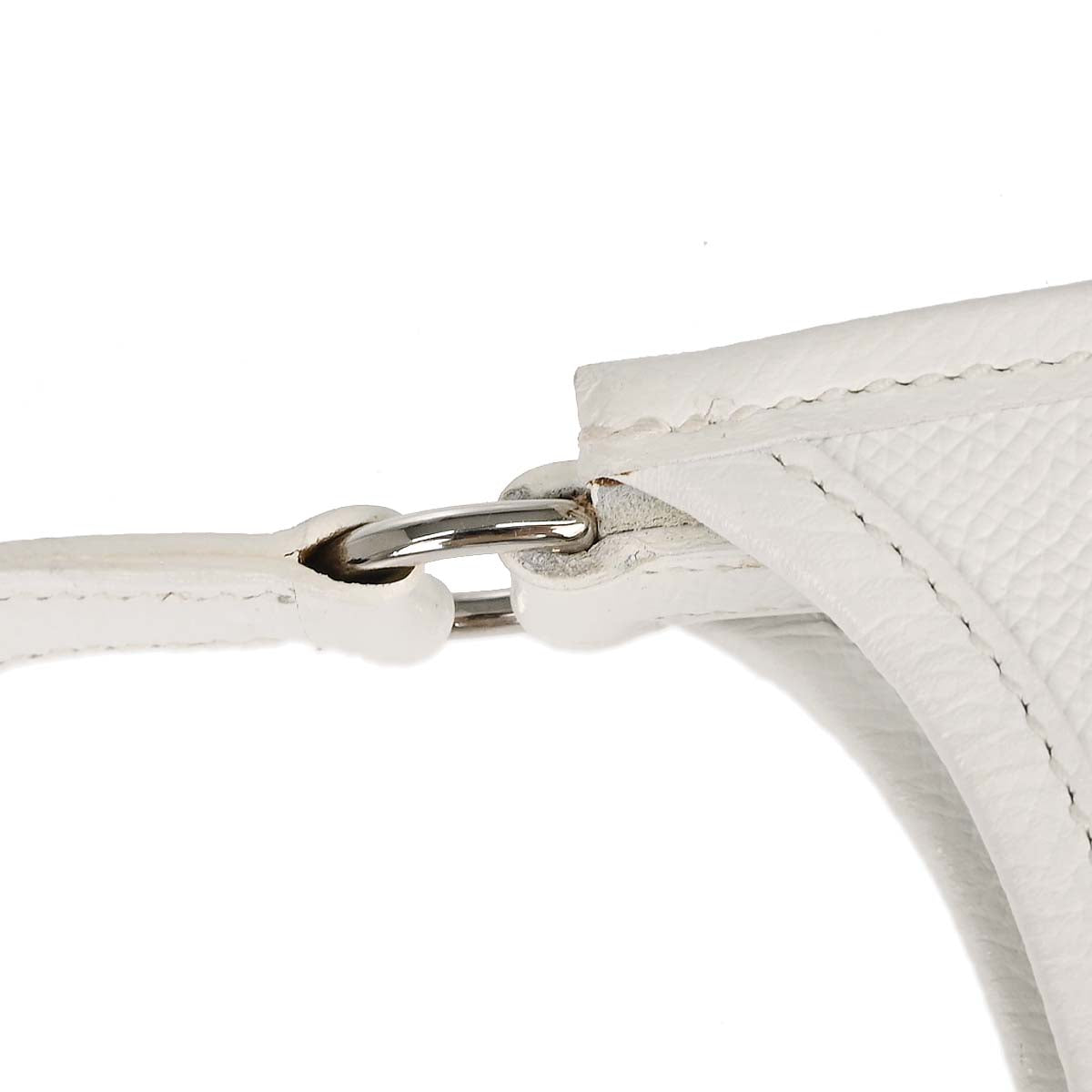 Hermes White Epsom Evelyne TPM Handbag