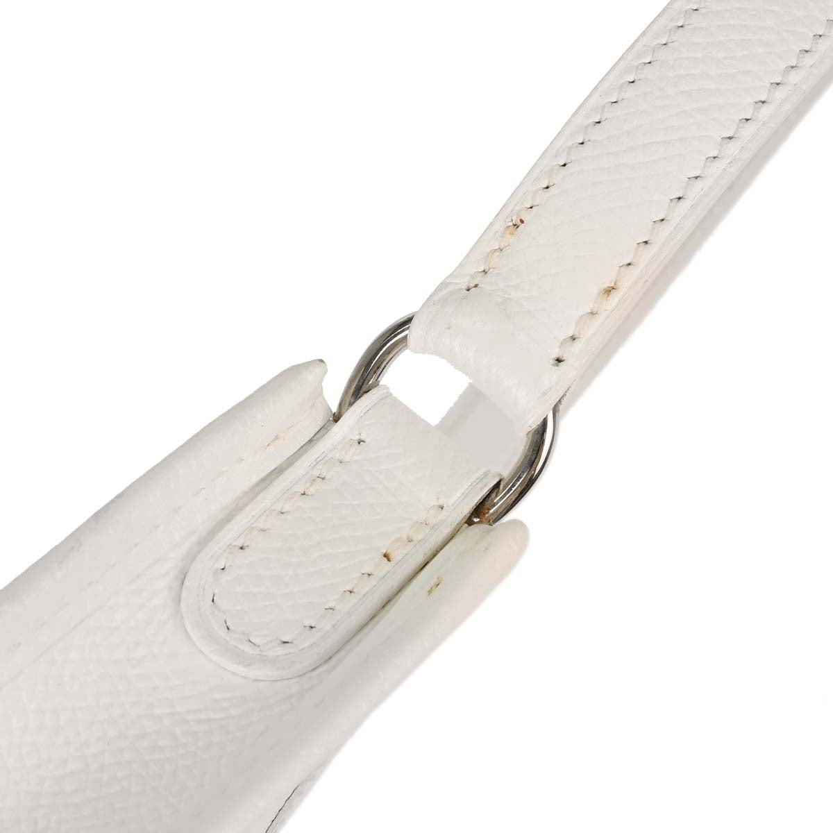 Hermes White Epsom Evelyne TPM Handbag