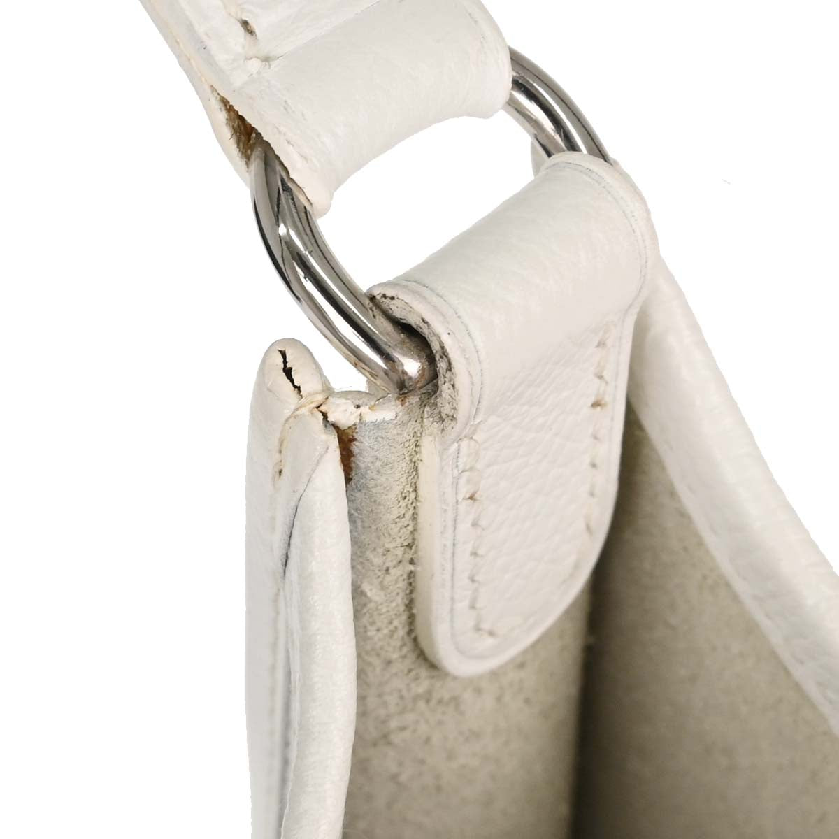 Hermes White Epsom Evelyne TPM Handbag