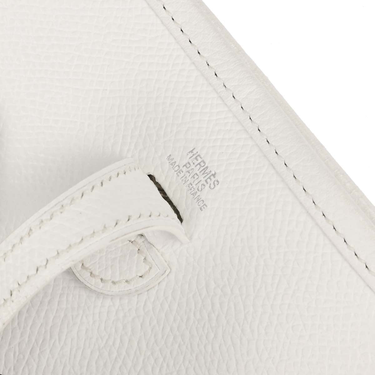 Hermes White Epsom Evelyne TPM Handbag