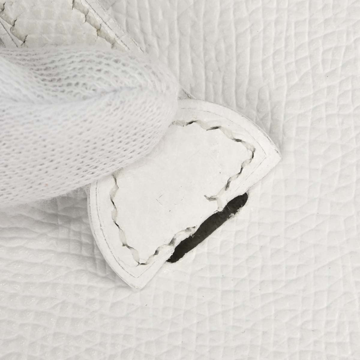 Hermes White Epsom Evelyne TPM Handbag