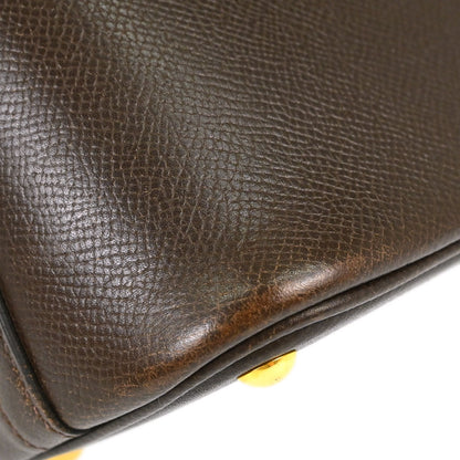 Hermes Chocolat Courchevel Bolide 27 2way Shoulder Handbag