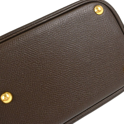 Hermes Chocolat Courchevel Bolide 27 2way Shoulder Handbag