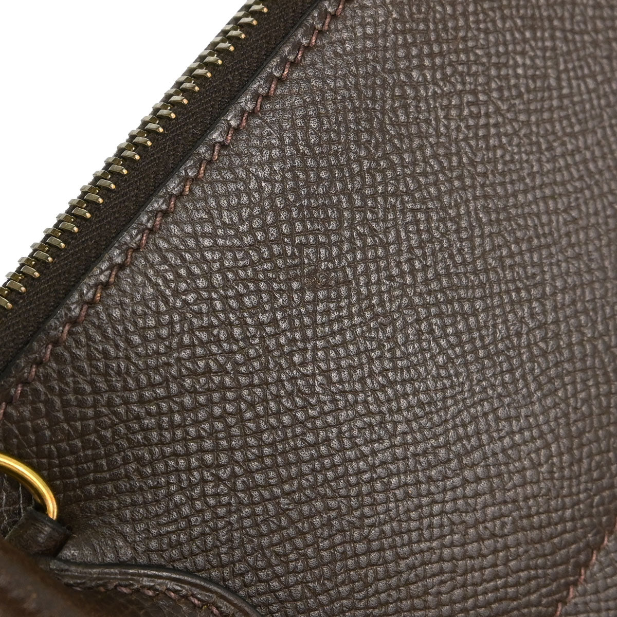 Hermes Chocolat Courchevel Bolide 27 2way Shoulder Handbag