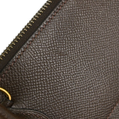 Hermes Chocolat Courchevel Bolide 27 2way Shoulder Handbag