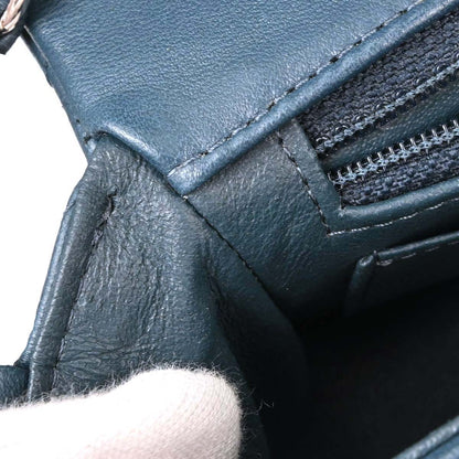 Chanel Blue Lambskin Single Flap Shoulder Bag