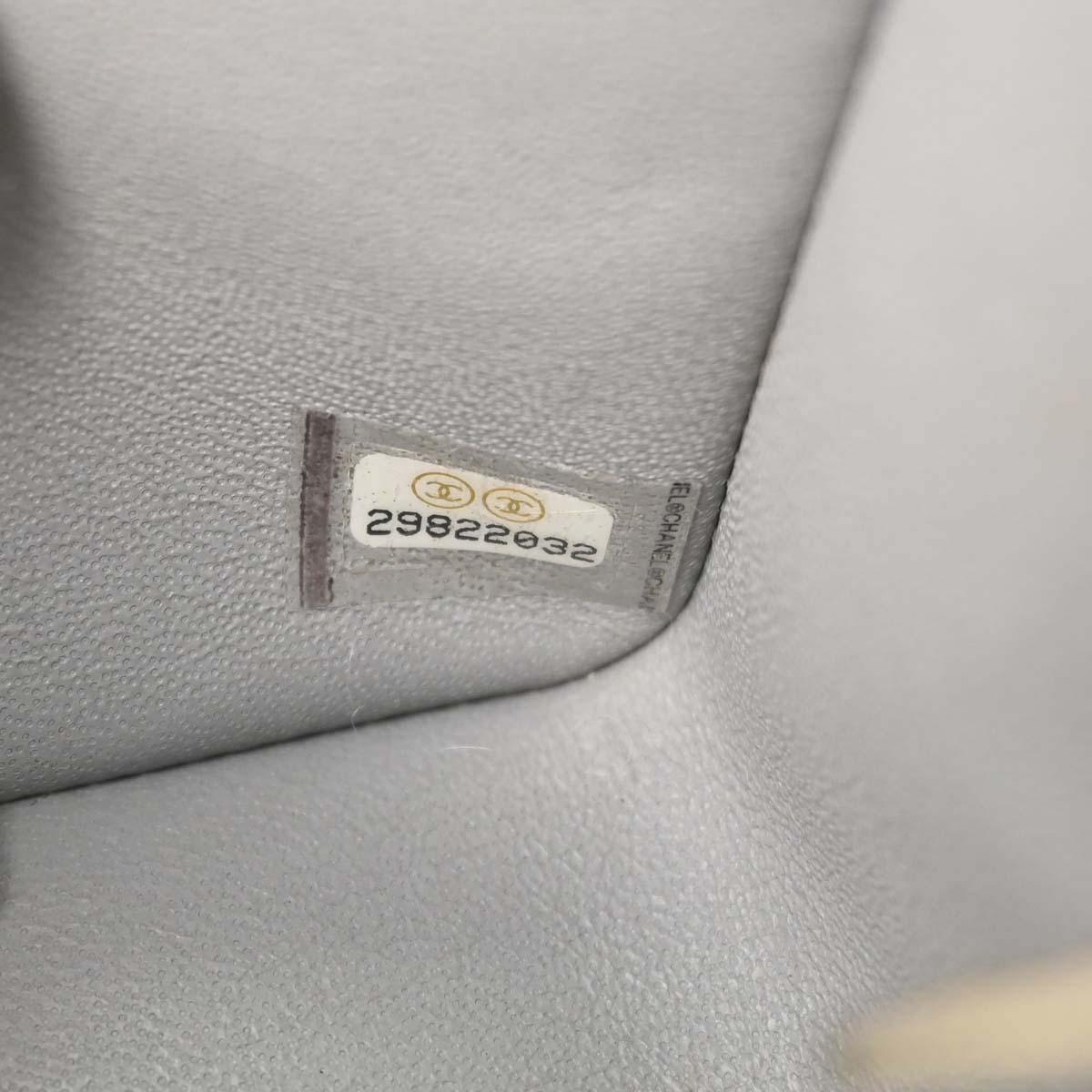 Chanel Gray Lambskin Chevron Single Flap Shoulder Bag