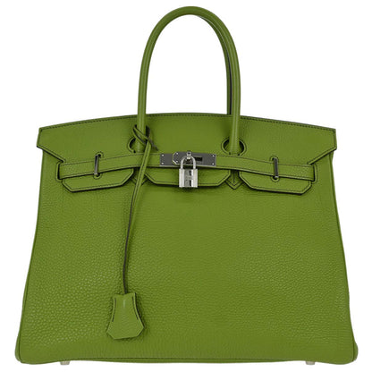 Hermes Anis Green Togo Birkin 35 Handbag