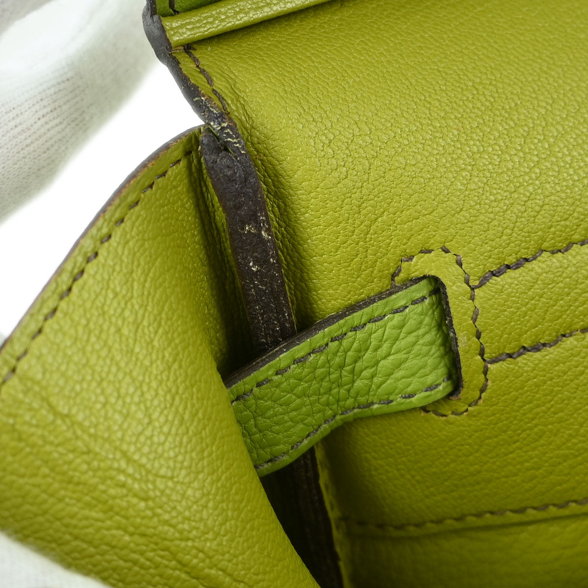 Hermes Anis Green Togo Birkin 35 Handbag