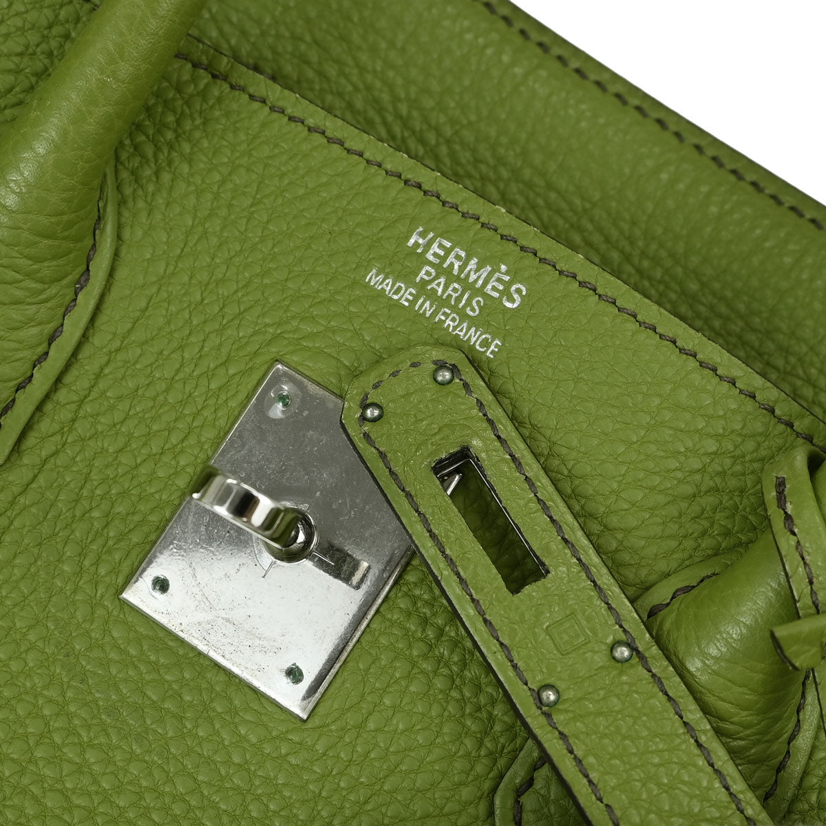 Hermes Anis Green Togo Birkin 35 Handbag
