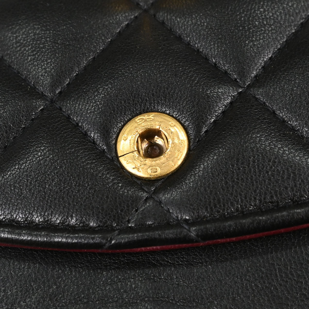 Chanel 1991-1994 Black Lambskin Medium Classic Double Flap Shoulder Bag