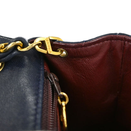 Chanel Navy Lambskin Mini Classic Square Flap Shoulder Bag 17