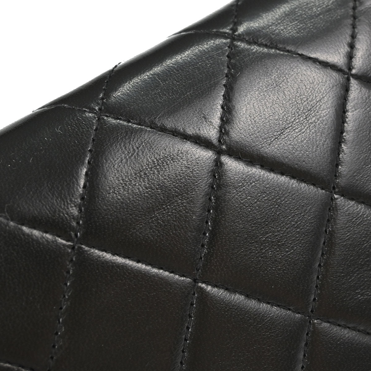 Chanel 1991-1994 Black Lambskin Pushlock Small Full Flap Shoulder Bag